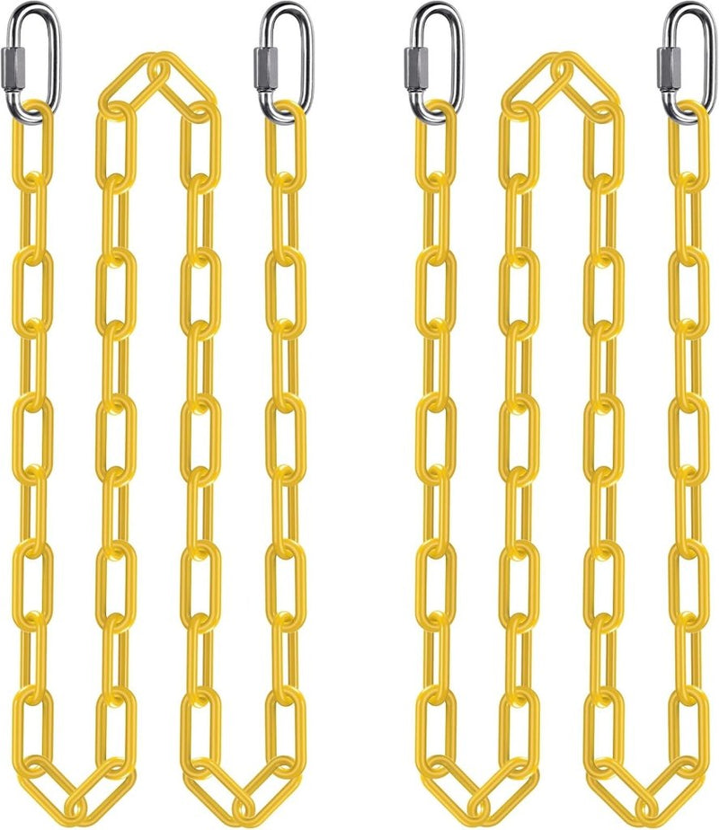 Laden Sie das Bild in Galerie -Viewer, Schommelkettingen 2 stuks 250 cm van roestvrij staal met 5 mm schakels en karabijnhaken – hangstoelketting – ophangverlenging - happygetfit.com
