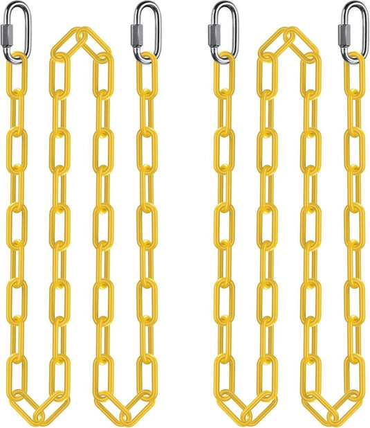Schommelkettingen 2 stuks 250 cm van roestvrij staal met 5 mm schakels en karabijnhaken – hangstoelketting – ophangverlenging - happygetfit.com