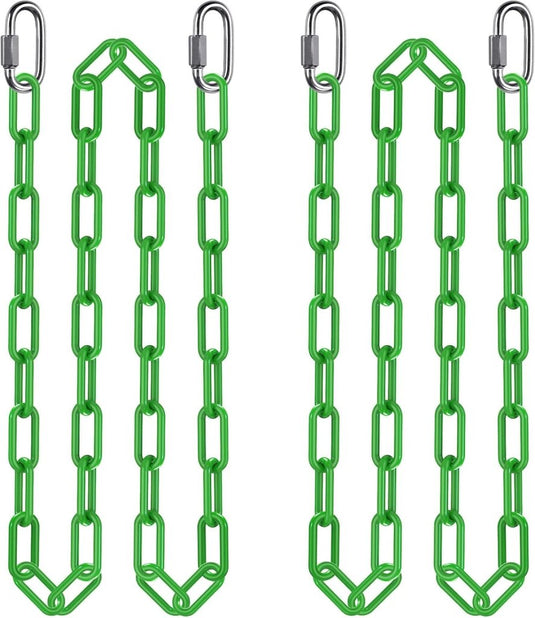 Schommelkettingen 2 stuks 250 cm van roestvrij staal met 5 mm schakels en karabijnhaken – hangstoelketting – ophangverlenging - happygetfit.com