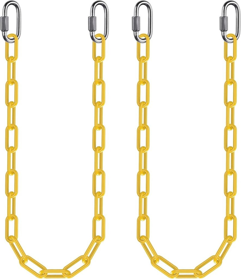 Laden Sie das Bild in Galerie -Viewer, Schommelkettingen 2 stuks 250 cm van roestvrij staal met 5 mm schakels en karabijnhaken – hangstoelketting – ophangverlenging - happygetfit.com
