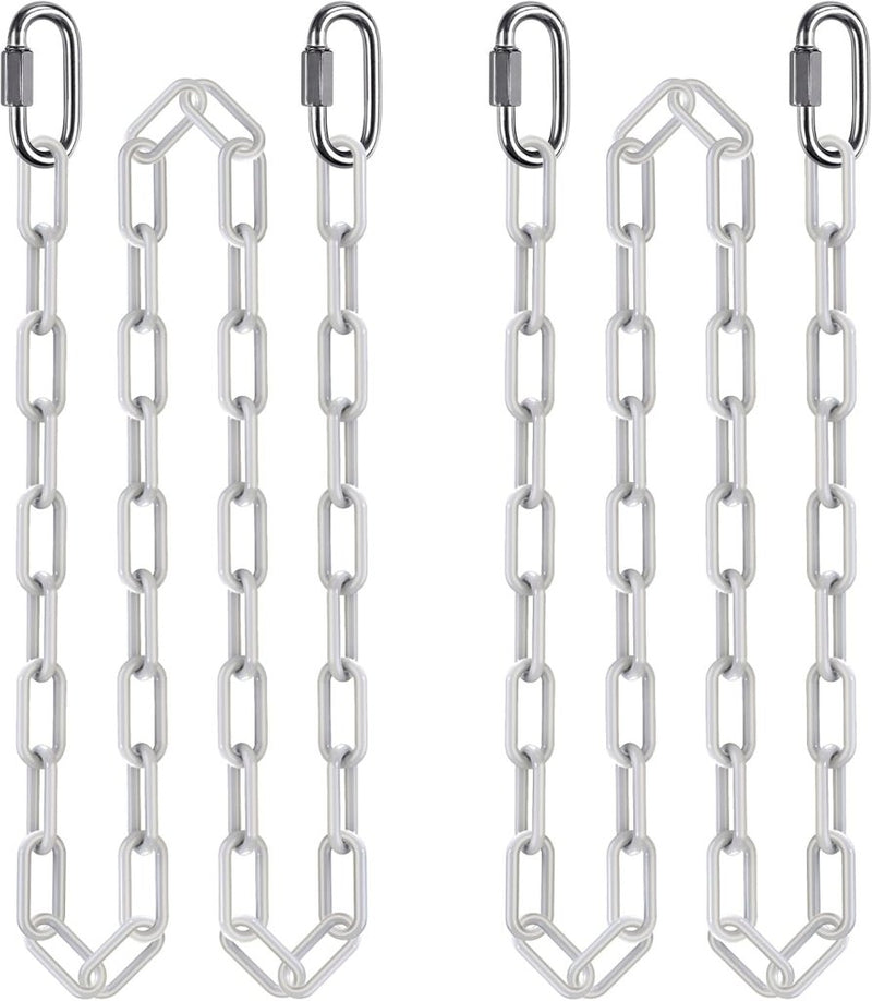 Laden Sie das Bild in Galerie -Viewer, Schommelkettingen 2 stuks 250 cm van roestvrij staal met 5 mm schakels en karabijnhaken – hangstoelketting – ophangverlenging - happygetfit.com
