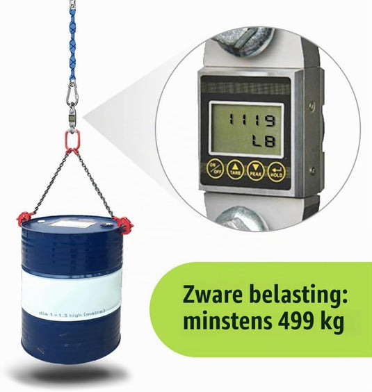 Schommelkettingen 4 stuks 170 cm van roestvrij staal met karabijnhaken en zachte handgrepen – ophangkettingen – bokszakophanging - happygetfit.com