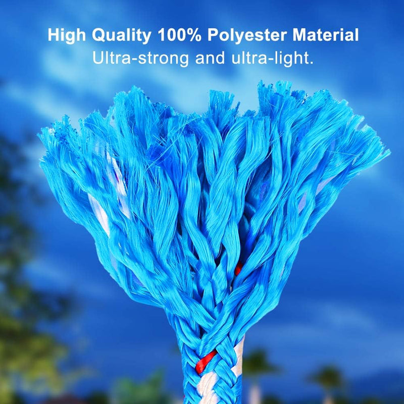 Chargez l'image dans la visionneuse de la galerie, Schommeltouw 50 cm van gevlochten polyester met roestvrijstalen ophanghaak – boomschommel – hangmatbevestiging - happygetfit.com
