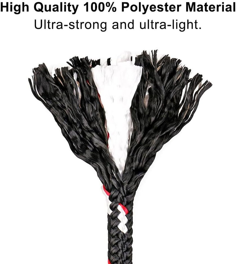 Chargez l'image dans la visionneuse de la galerie, Schommeltouw 50 cm van gevlochten polyester met roestvrijstalen ophanghaak – boomschommel – hangmatbevestiging - happygetfit.com
