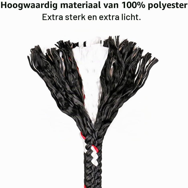 Chargez l'image dans la visionneuse de la galerie, Schommeltouw 50 cm van gevlochten polyester met roestvrijstalen ophanghaak – boomschommel – hangmatbevestiging - happygetfit.com
