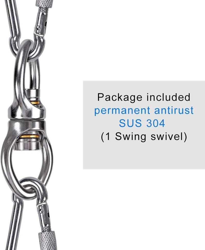 Chargez l'image dans la visionneuse de la galerie, Schommelwartel 360° draaibaar – rvs ophangbeugel met lager voor hangstoel, yogaschommel, klimtouw en hangmat - happygetfit.com
