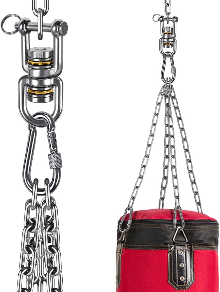 Chargez l'image dans la visionneuse de la galerie, Schommelwartel 360° draaibaar – rvs ophangbeugel met lager voor hangstoel, yogaschommel, klimtouw en hangmat - happygetfit.com
