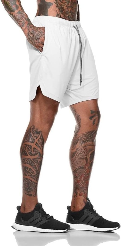 Laden Sie das Bild in Galerie -Viewer, Shorts heren 2-in-1 trainingsshorts zomer korte broek sneldrogende hardloopshort sportbroek met zakken compressieshort - happygetfit.com

