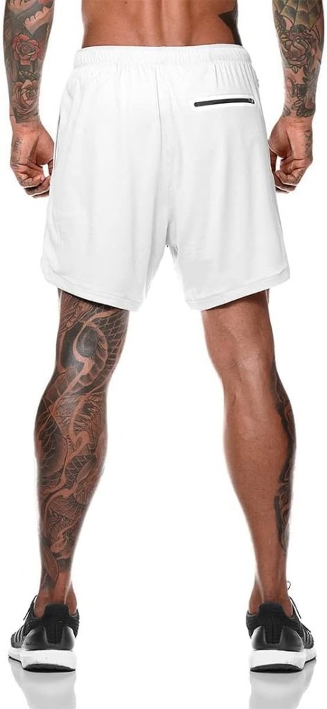 Laden Sie das Bild in Galerie -Viewer, Shorts heren 2-in-1 trainingsshorts zomer korte broek sneldrogende hardloopshort sportbroek met zakken compressieshort - happygetfit.com
