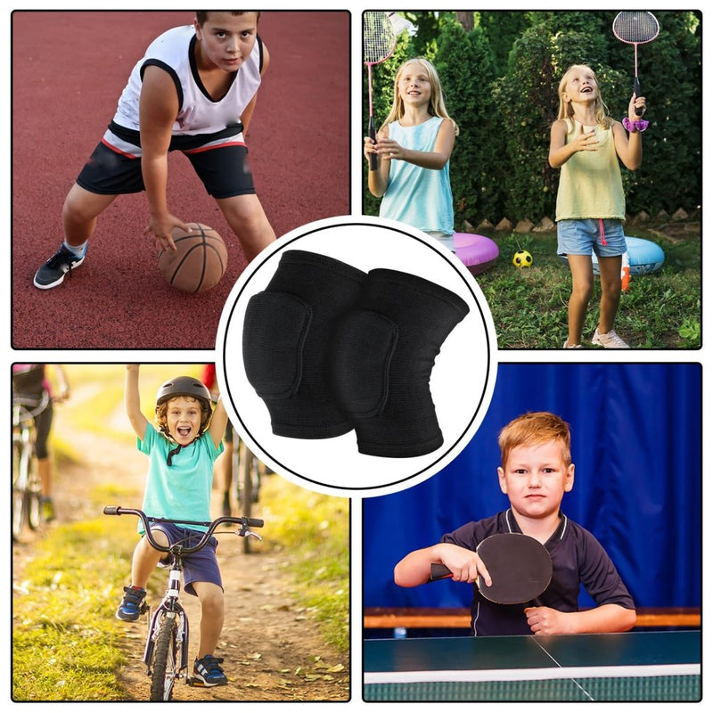 Load image into Gallery viewer, Sibba Kids Knee Pad, Breathable Elastic Knee Brace, Anti-Slip Padded Sponge Knee Protector for Volleyball Basketball Football (Blue) - happygetfit.com
