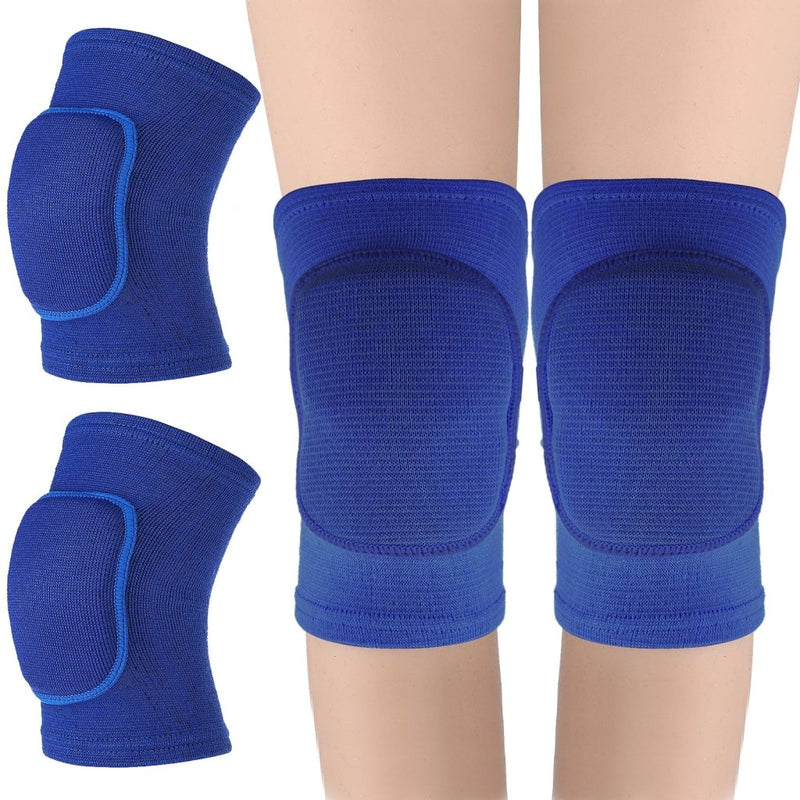 Load image into Gallery viewer, Sibba Kids Knee Pad, Breathable Elastic Knee Brace, Anti-Slip Padded Sponge Knee Protector for Volleyball Basketball Football (Blue) - happygetfit.com
