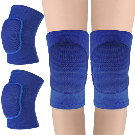 Sibba Kids Knee Pad, Breathable Elastic Knee Brace, Anti-Slip Padded Sponge Knee Protector for Volleyball Basketball Football (Blue) - happygetfit.com