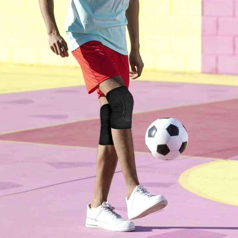 Load image into Gallery viewer, Sibba Kids Knee Pad, Breathable Elastic Knee Brace, Anti-Slip Padded Sponge Knee Protector for Volleyball Basketball Football (Blue) - happygetfit.com
