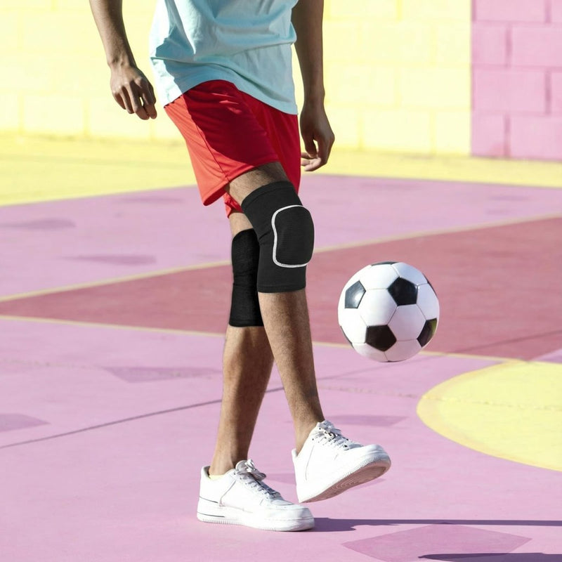 Load image into Gallery viewer, Sibba Kids Knee Pad, Breathable Elastic Knee Brace, Anti-Slip Padded Sponge Knee Protector for Volleyball Basketball Football (Blue) - happygetfit.com
