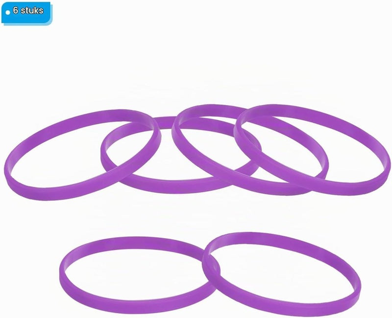 Laden Sie das Bild in Galerie -Viewer, Siliconen armbanden 6 stuks 180 mm – elastische polsbandjes – sport en team accessoires - happygetfit.com
