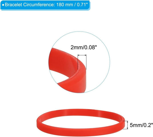 Siliconen armbanden 6 stuks 180 mm – elastische polsbandjes – sport en team accessoires - happygetfit.com
