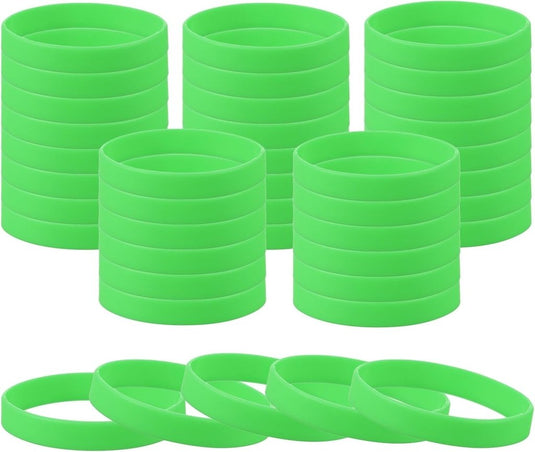 Siliconen sport polsbandjes 205x12 mm (60 stuks) - Elastische rubberen armbanden - Event & sportpolsbandjes - happygetfit.com