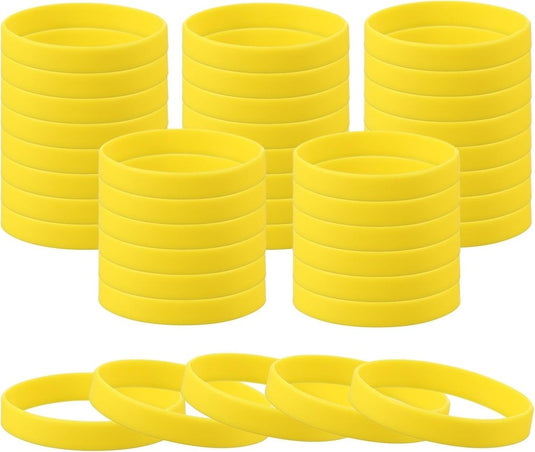 Siliconen sport polsbandjes 205x12 mm (60 stuks) - Elastische rubberen armbanden - Event & sportpolsbandjes - happygetfit.com