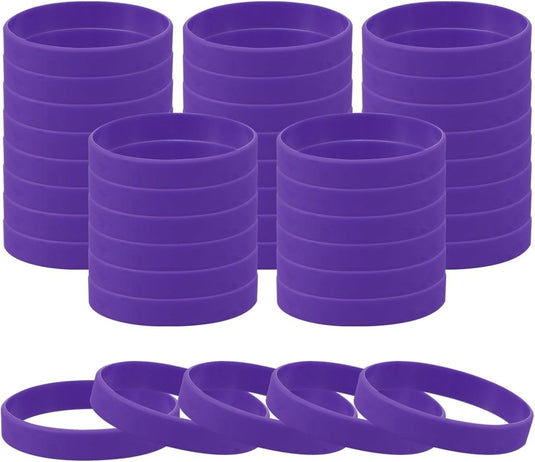 Siliconen sport polsbandjes 205x12 mm (60 stuks) - Elastische rubberen armbanden - Event & sportpolsbandjes - happygetfit.com