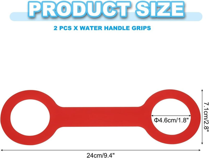 Laad afbeelding in Galerijviewer, Siliconen waterfles draaggreep (2 stuks) - Antislip fleshouder riem - Fles draagriem 500-1000 ml - happygetfit.com
