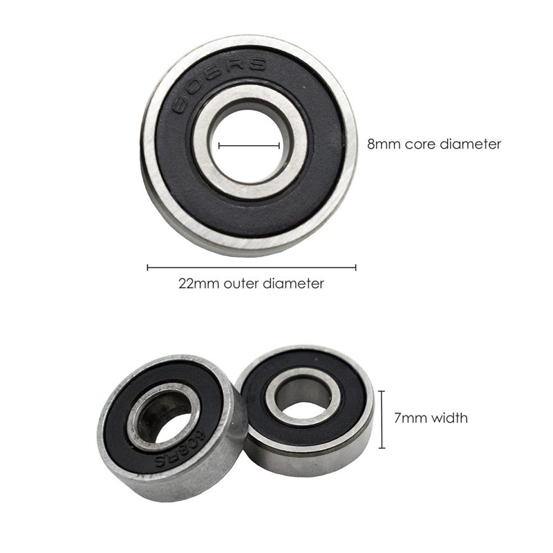 Laad afbeelding in Galerijviewer, Skate lagers 608RS ABEC-9 set van 16 zwart - happygetfit.com
