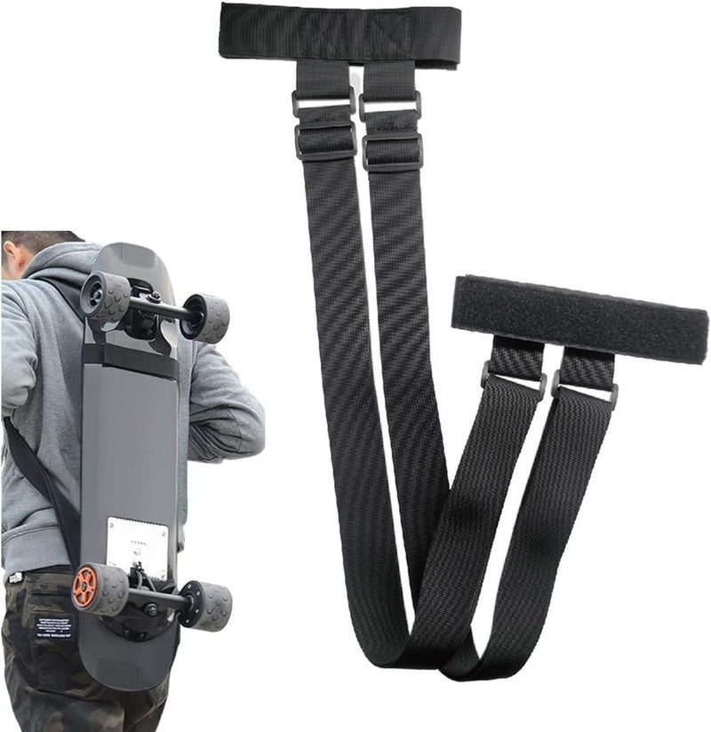 Laad afbeelding in Galerijviewer, Skateboard draagriem verstelbaar zwart - happygetfit.com
