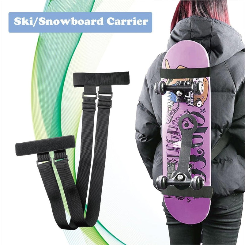 Laad afbeelding in Galerijviewer, Skateboard draagriem verstelbaar zwart - happygetfit.com
