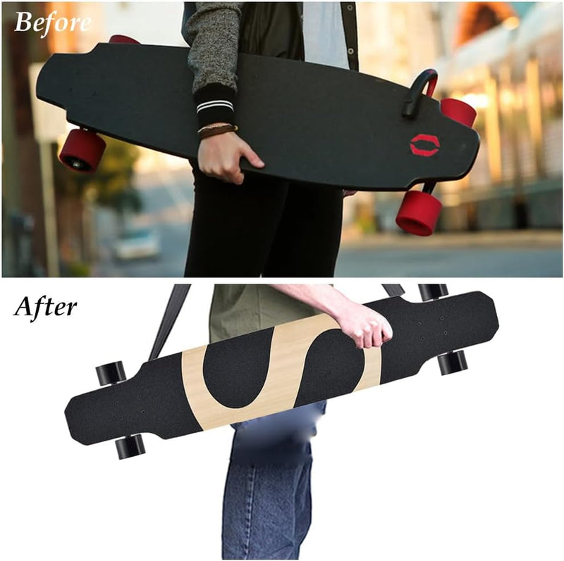 Laad afbeelding in Galerijviewer, Skateboard draagriem verstelbaar zwart - happygetfit.com
