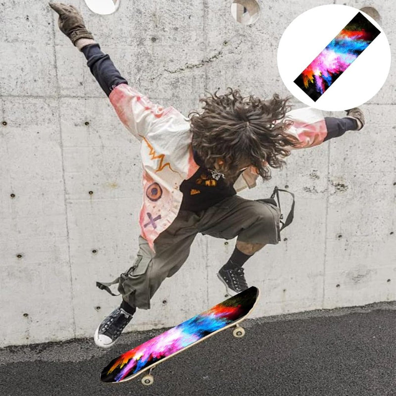 Laden Sie das Bild in Galerie -Viewer, Skateboard griptape 84 x 23 cm antislip met luchtgaatjes – longboard grip tape – skateboard accessoires - happygetfit.com
