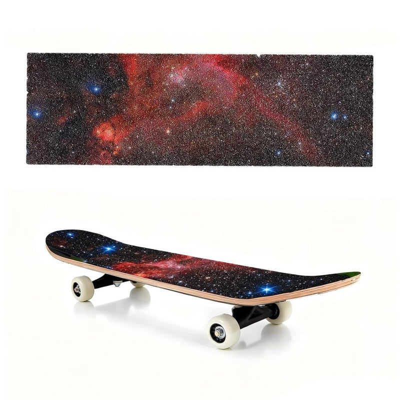 Laden Sie das Bild in Galerie -Viewer, Skateboard griptape 84 x 28 cm antislip met melkwegprint – longboard grip tape – skateboard accessoires - happygetfit.com
