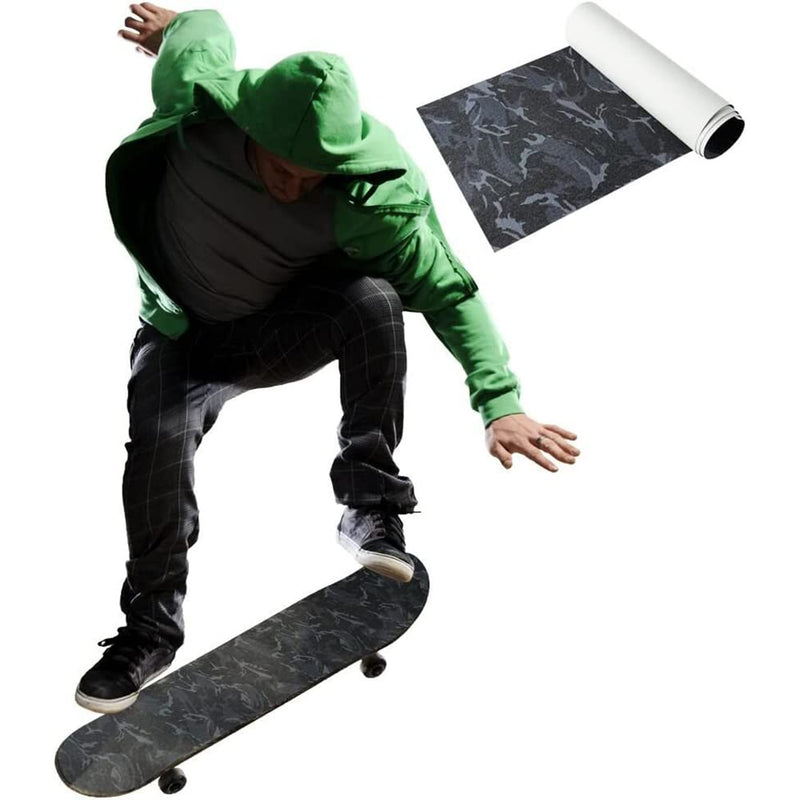 Load image into Gallery viewer, Skateboard griptape zelfklevend zwart 115 x 27 cm - happygetfit.com
