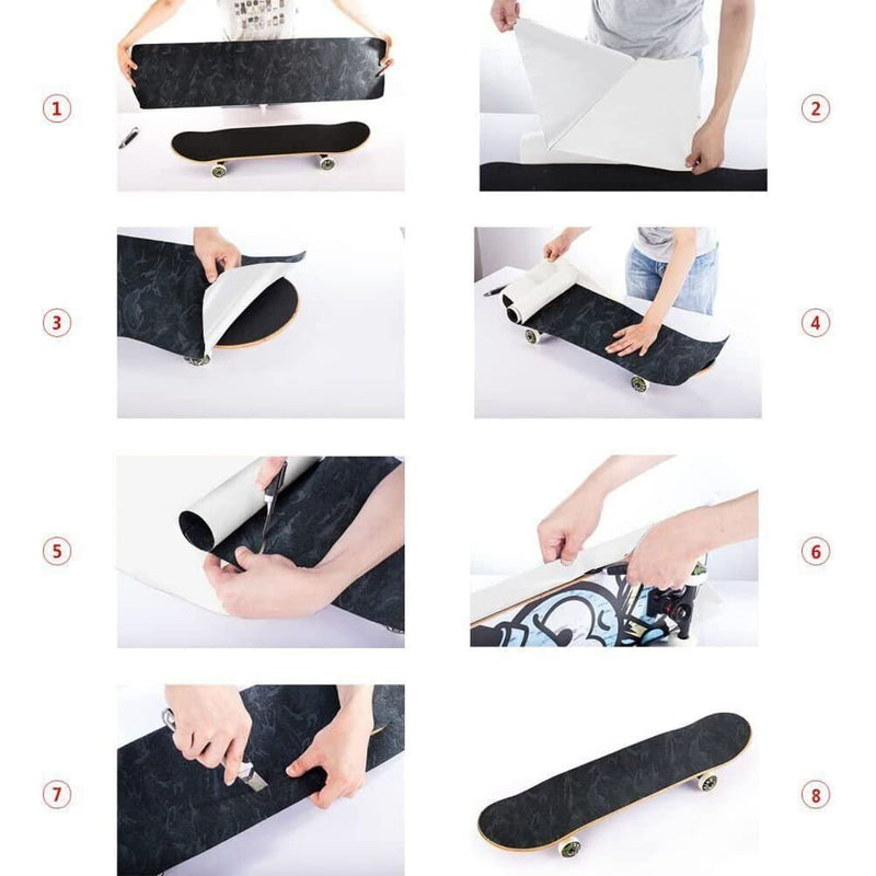 Load image into Gallery viewer, Skateboard griptape zelfklevend zwart 115 x 27 cm - happygetfit.com
