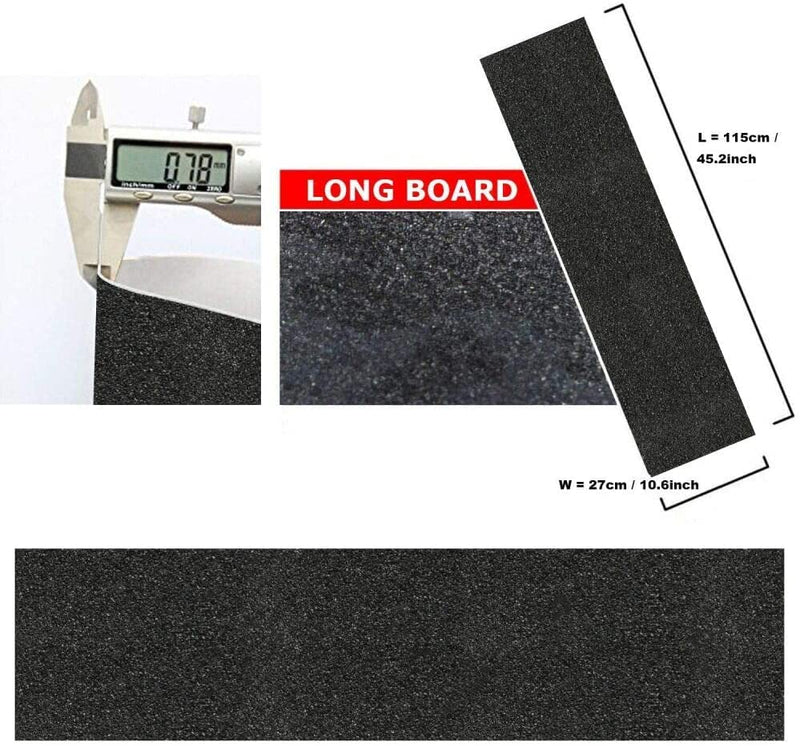 Load image into Gallery viewer, Skateboard griptape zelfklevend zwart 115 x 27 cm - happygetfit.com
