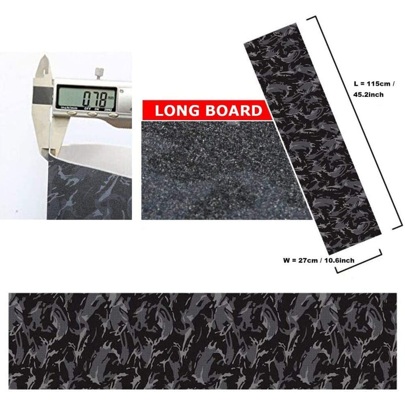 Load image into Gallery viewer, Skateboard griptape zelfklevend zwart 115 x 27 cm - happygetfit.com

