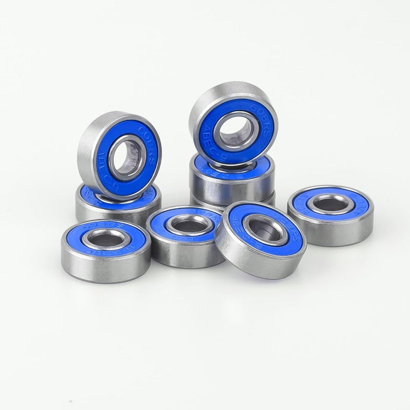 Laad afbeelding in Galerijviewer, Skateboard kogellagers 608 2RS ABEC-9 10 stuks 8 x 22 x 7 mm zwart – vervangingslagers - happygetfit.com
