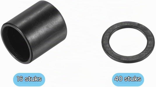 Skateboard lager spacers en speed washers 56-delige set zilver – wiel afstandhouders – skateboard accessoires - happygetfit.com