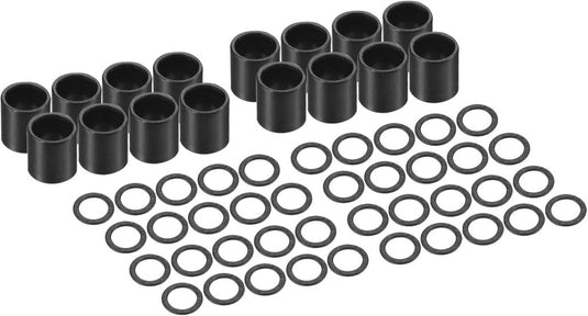 Skateboard lager spacers en speed washers 56-delige set zilver – wiel afstandhouders – skateboard accessoires - happygetfit.com