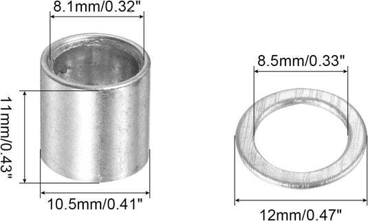 Skateboard lager spacers en speed washers 56-delige set zilver – wiel afstandhouders – skateboard accessoires - happygetfit.com