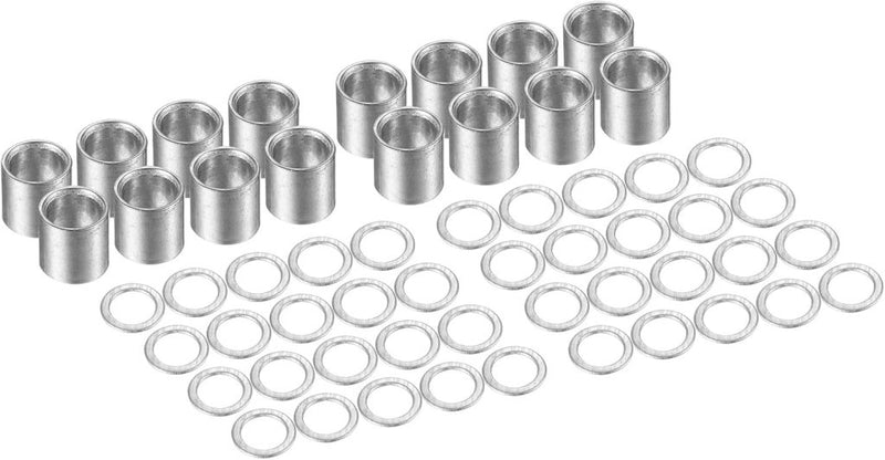 Chargez l'image dans la visionneuse de la galerie, Skateboard lager spacers en speed washers 56-delige set zilver – wiel afstandhouders – skateboard accessoires - happygetfit.com
