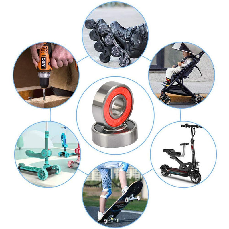 Laad afbeelding in Galerijviewer, Skateboard lagers 608RS set van 20 stuks 8 x 22 x 7 mm - happygetfit.com
