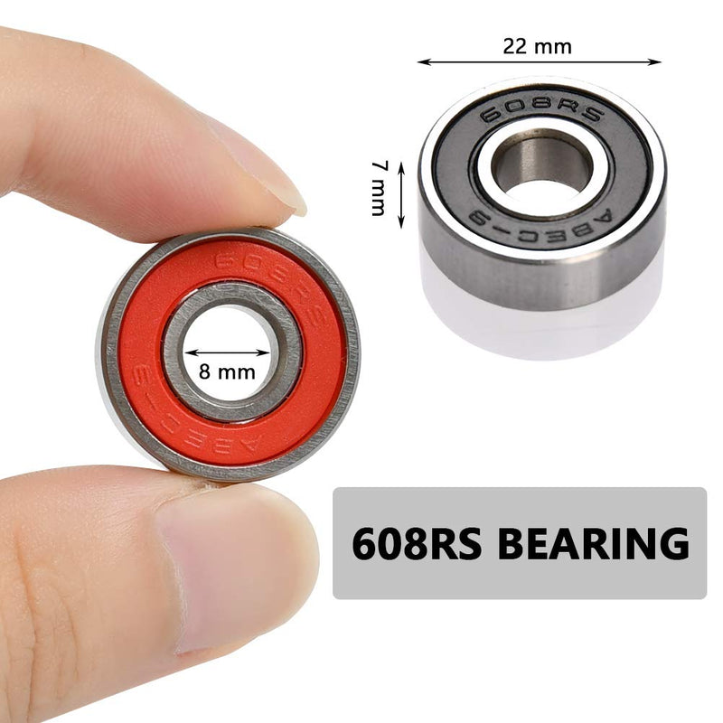 Laad afbeelding in Galerijviewer, Skateboard lagers 608RS set van 20 stuks 8 x 22 x 7 mm - happygetfit.com
