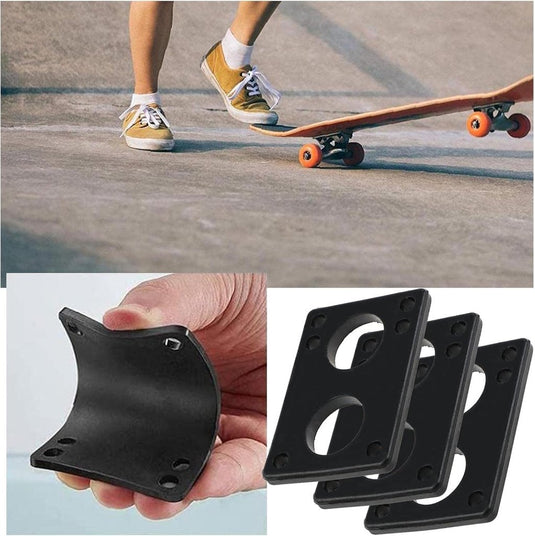 Skateboard riser pads set 6 mm zwart - happygetfit.com