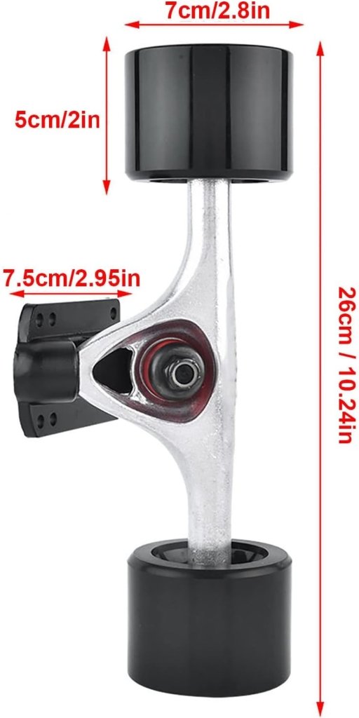 Laad afbeelding in Galerijviewer, Skateboard truck set met wielen en lagers zwart - happygetfit.com
