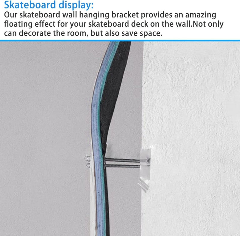 Load image into Gallery viewer, Skateboard Wall Hanger, Display Rack Voor Skateboard Deck, Mount - happygetfit.com
