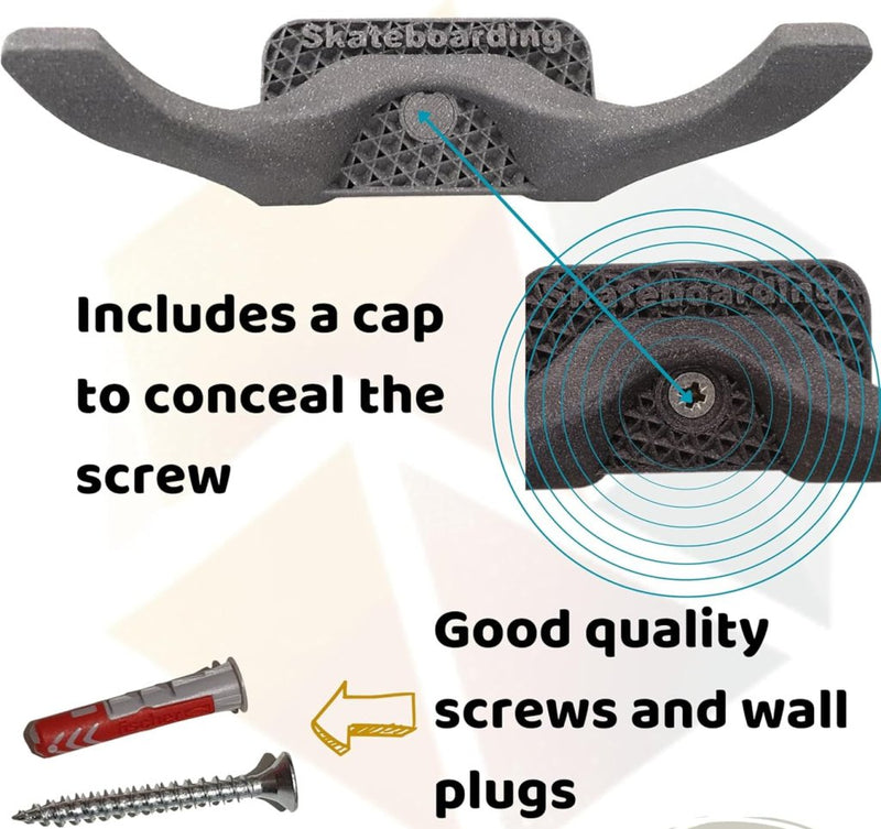 Load image into Gallery viewer, Skateboard wandhouder modern design grijs - happygetfit.com
