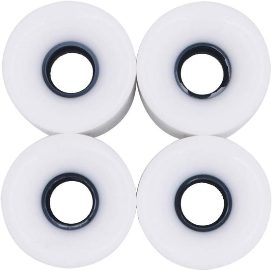Skateboard wielen 60 x 45 mm 78A PU 4 stuks wit – longboard cruiser pennyboard wielen - happygetfit.com