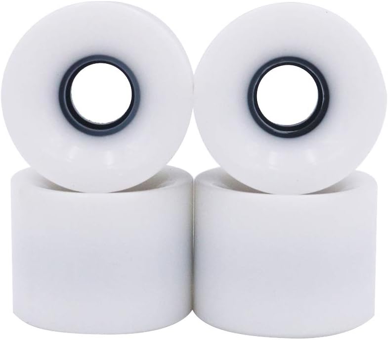 Laden Sie das Bild in Galerie -Viewer, Skateboard wielen 60 x 45 mm 78A PU 4 stuks wit – longboard cruiser pennyboard wielen - happygetfit.com
