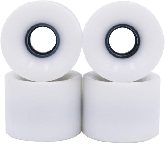 Skateboard wielen 60 x 45 mm 78A PU 4 stuks wit – longboard cruiser pennyboard wielen - happygetfit.com