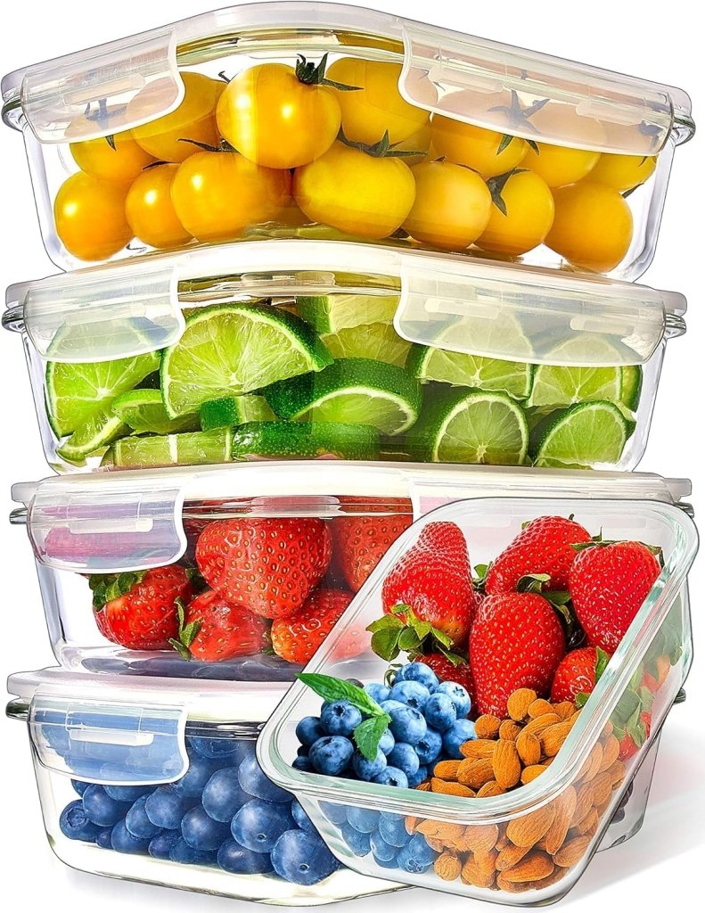 Load image into Gallery viewer, 🥗 Slim voorbereiden, vers bewaren – met deze glazen vershoudbakjes 🥗 - happygetfit.com
