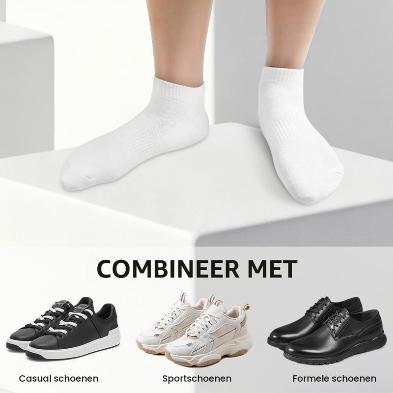 Bild im Galerie-Viewer laden, Sneakersokken 8 paar voor dames en heren van ademend katoen met verstevigde hiel en teen – sportsokken – enkelsokken - happygetfit.com
